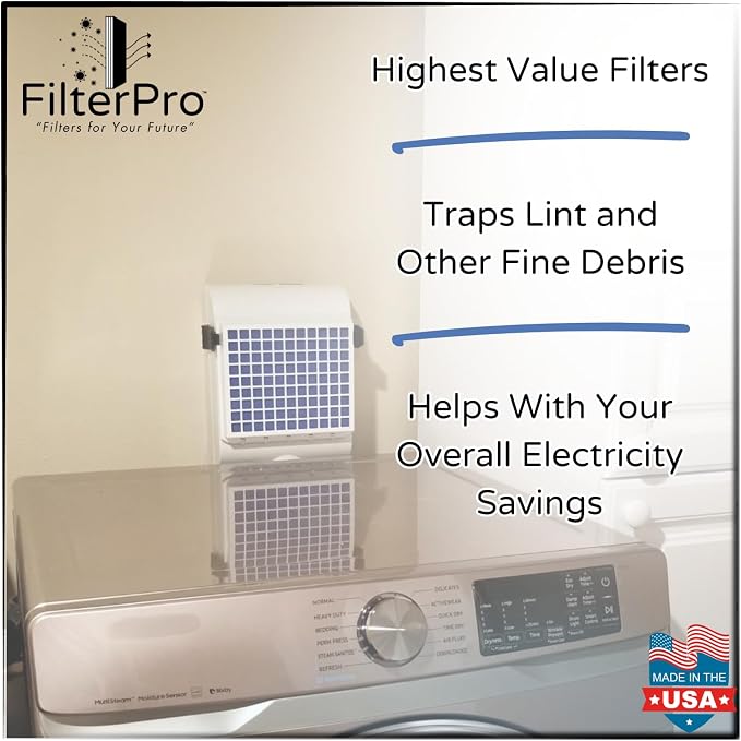 6-Pack of Polyester Filters for BetterVent Indoor Dryer Vent | Clean Laundry - Image 5