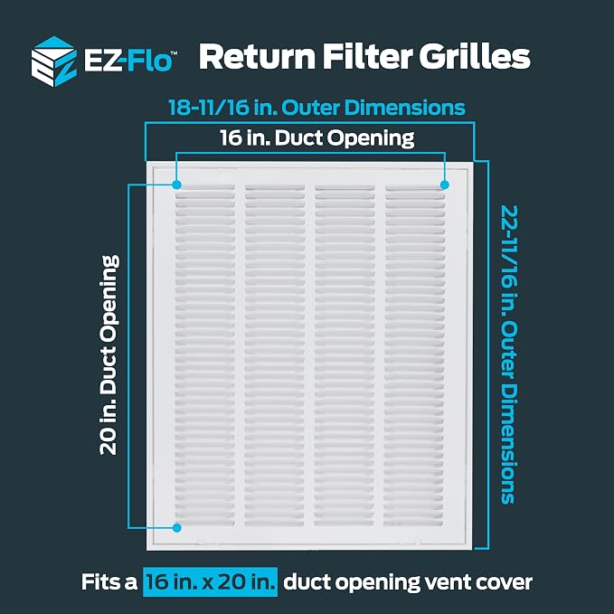 EZ-FLO 16 x 20 Inch Return Air Vent Cover - Image 2