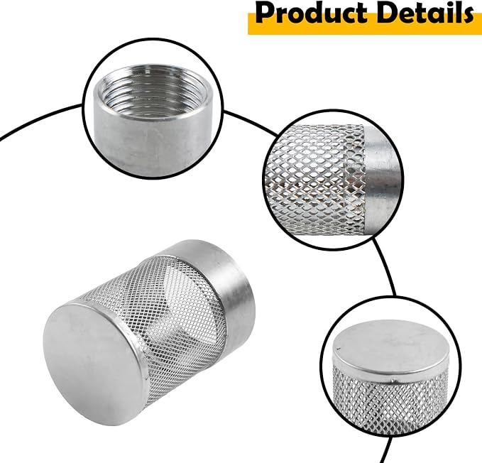 Dia Hose Inlet Suction Strainer Filter, Stainless Steel Water Pump Filter - Image 5