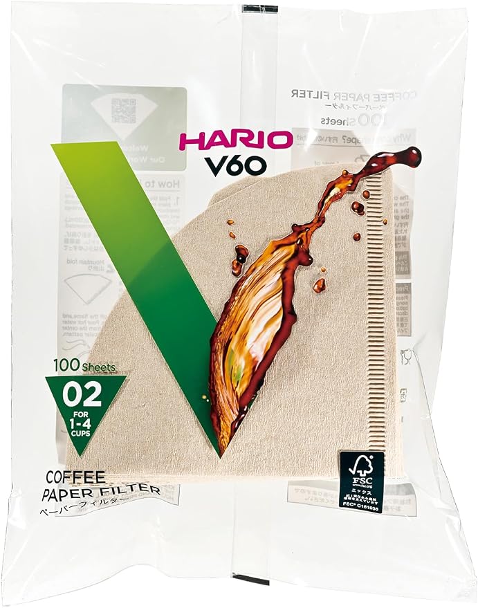 Hario V60 Paper Coffee Filter, Size 02 by Hario