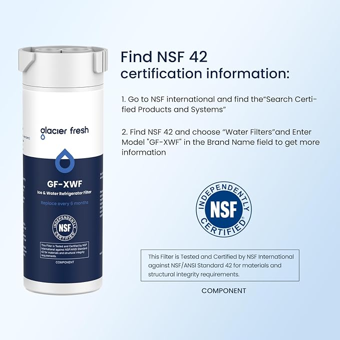 GLACIER FRESH XWF Replacement For GE XWF Refrigerator Water Filter Pack of 2 - Image 6
