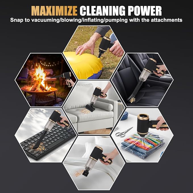 4-in-1 Cordless Car Vacuum Cleaner, 14000PA Powerful Handheld Vacuum - Image 4