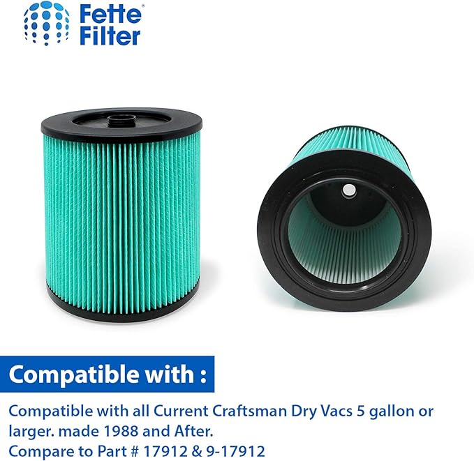 17912 & 9-17912 Hepa Replacement Filter Compatible Craftsman High Efficiency - Image 3