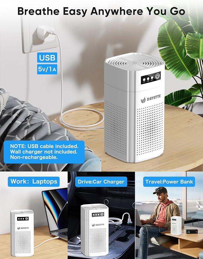Air Purifiers for Bedroom, DAYETTE H13 True HEPA Air Filter Purifier for Small - Image 5