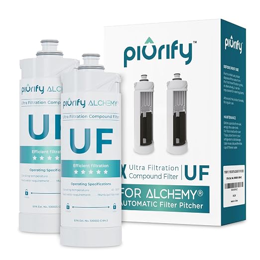 2-Pack Replacement UF+ Carbon Filters by PremiumHydrogenWaterBottlesandAdvancedWaterFiltrationPitchers