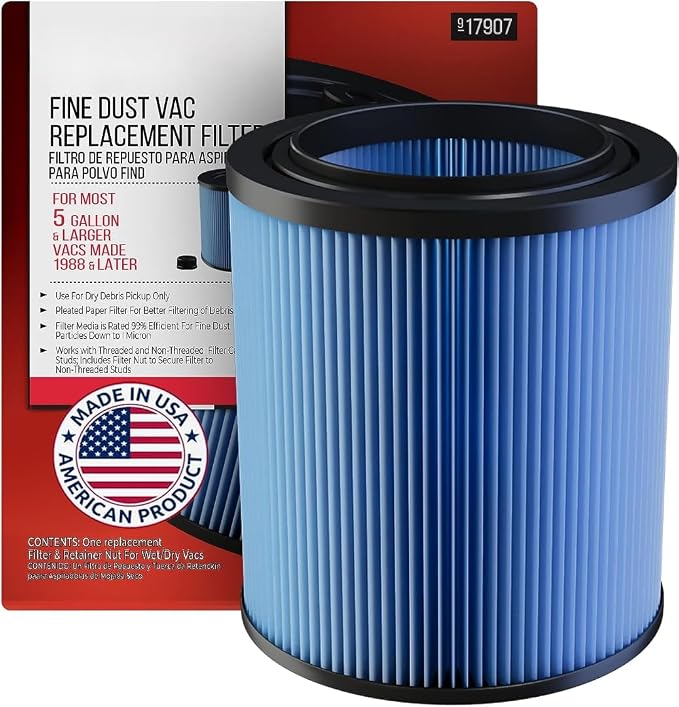 17907 Fine-Dust Cartridge Vacuum Filter – Compatible by Unknown