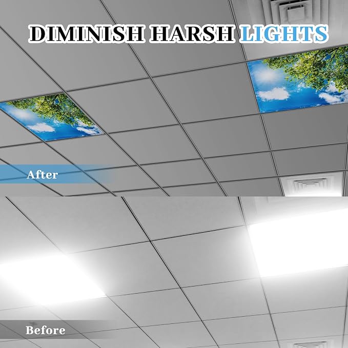 Baquler 2 Pcs 2 x 2 ft Fluorescent Light Covers - Image 3
