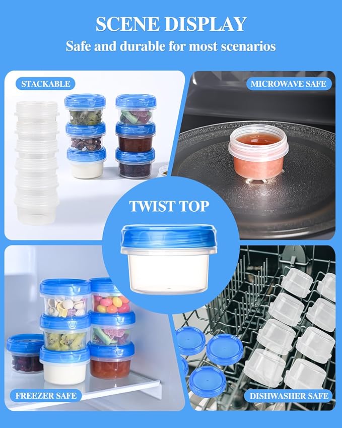 Salad Dressing Containers, Reusable Easy to Open Dressing, Dip Containers to Go - Image 7