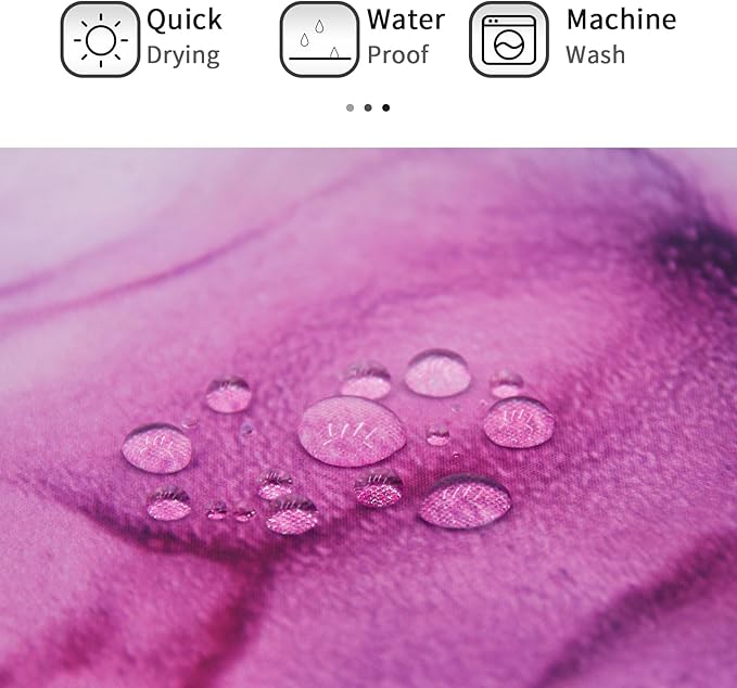 Gibelle Abstract Shower Curtain, Pink Purple Blue Marble Shower Curtain for Bathroom, Modern Ink Art Decor Waterproof Fabric Shower Curtain Set with Hooks, 71x71