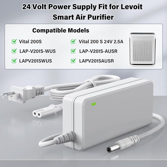 24V Air Purifier Charger Replacement Compatible - Image 3