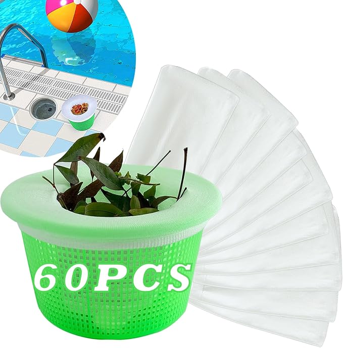 60PCS Pool Skimmer Socks Above Ground and Inground Pool, Pool Skimmer Basket by YOLAAH