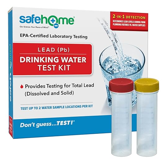 Safe Home® Lead in Drinking Water Test Kit – 2 Samples Tested at our EPA by SafeHomeWaterQualityTestKits