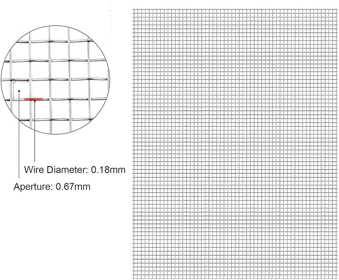 MRYBD 304 Stainless Steel Woven Wire Mesh Small 1mm Hole Fine Wire Mesh - Image 5