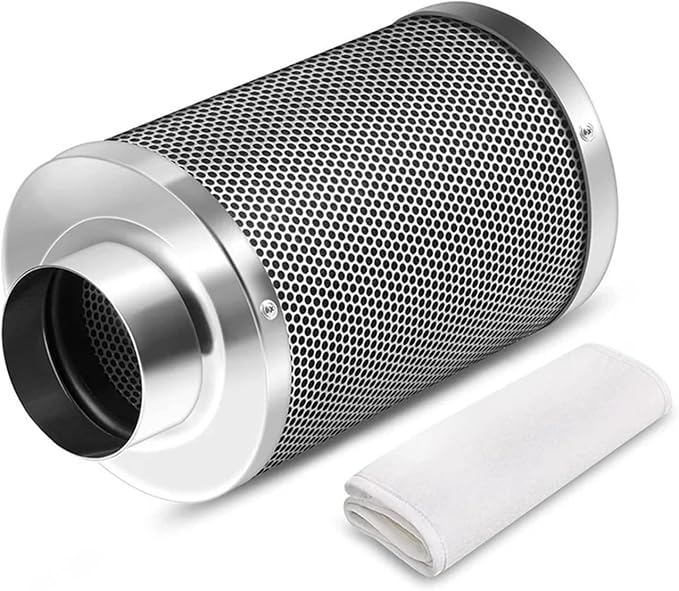 4 Inch Air Carbon Filter Odor Control, Reversible Flange, Pre-Filter Included by Unknown