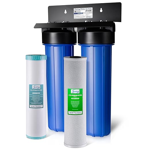 iSpring Whole House Water Filter System, Highly Reduces Iron, 2-Stage Whole by iSpring