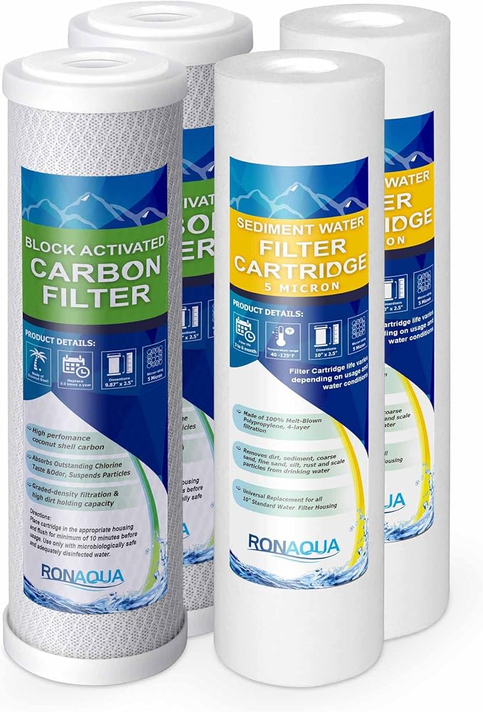 2 Standard Coconut Shell Block Carbon & 2 Four Layers of Filtration by Ronaqua