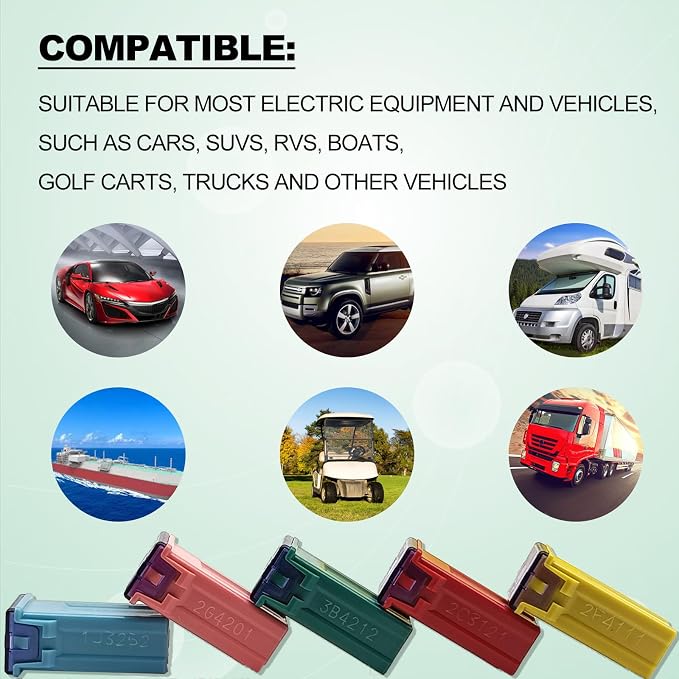 10pcs Upgraded Automotive Tall Profile Box Shaped Micro Cartridge Fuses JCASE - Image 7