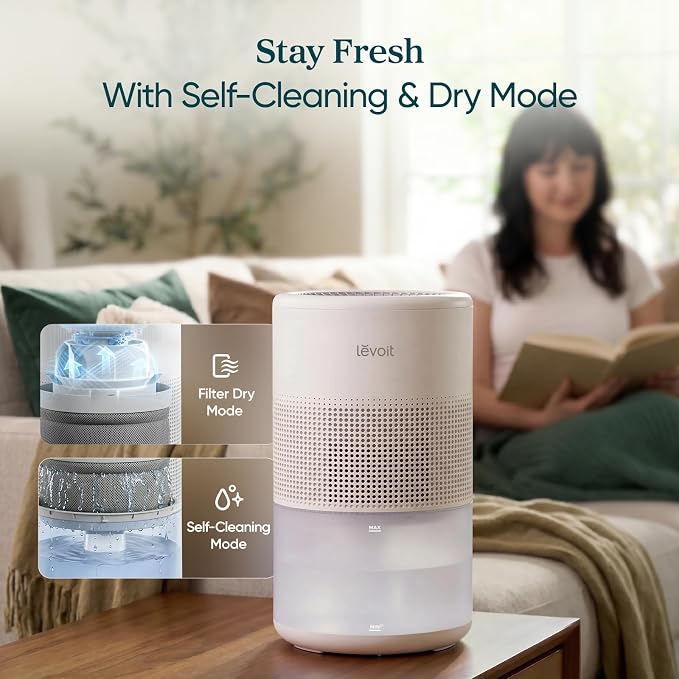 LEVOIT Evaporative Humidifiers for Bedroom Large Room, Reusable Filter | 4.5L - Image 3