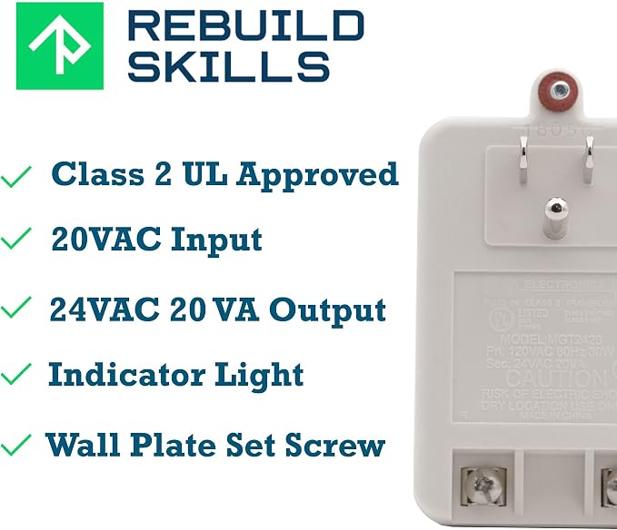 MG ELECTRONICS MGT2420 TRANSFORMER, 24VAC 20VA UL APPROVED - Image 2