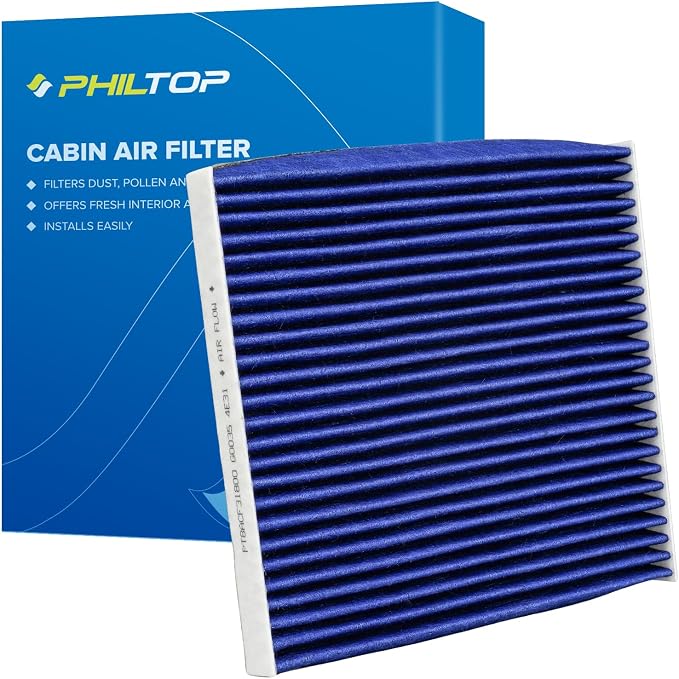 PHILTOP Premium HEPA Cabin Air Filter w/Dual Activated Carbon, Compatible by PHILTOP