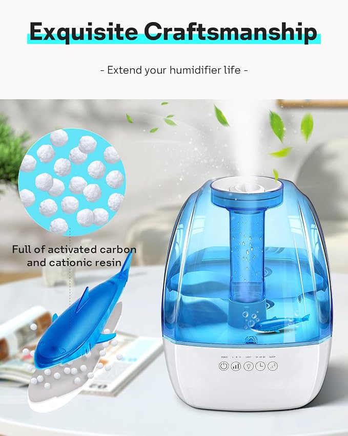 Leemone 6 Pack Humidifier Cleaner Shark, Demineralization Float Shark Compatible - Image 6