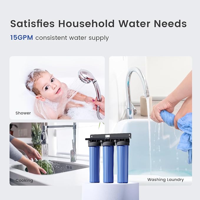 Waterdrop Whole House Water Filter, Carbon Filter and Sediment Filter, - Image 7