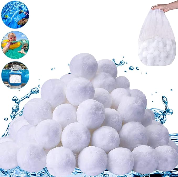 1.54 lbs Pool Filter Balls for Sand Filter, Eco-Friendly Reusable Pool Fiber by Sethvill
