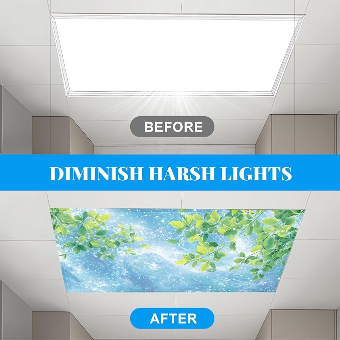 2 Pack Fluorescent Light Covers- 4 x 2 Feet Magnetic Ceiling Light Cover Room - Image 6