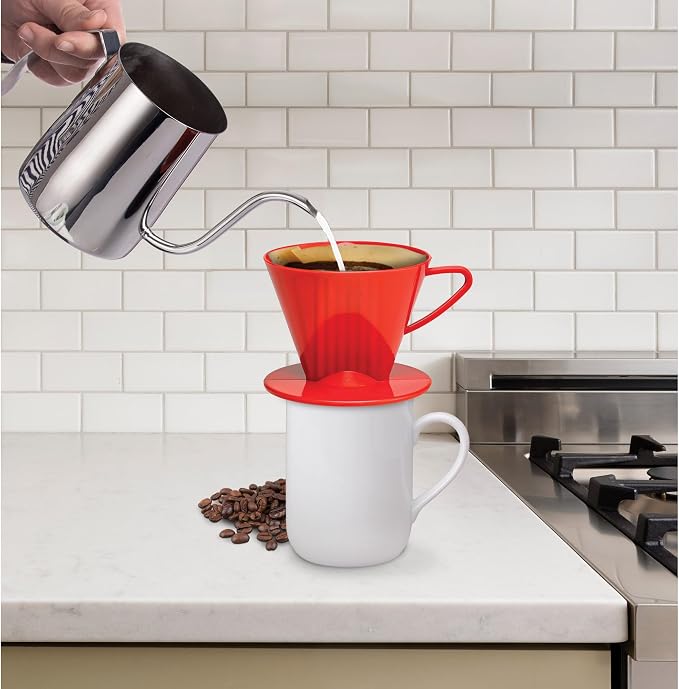 Fino Pour-Over Coffee Brewing Filter Cone, Number 2-Size, Brews 2 to 6-Cups - Image 5