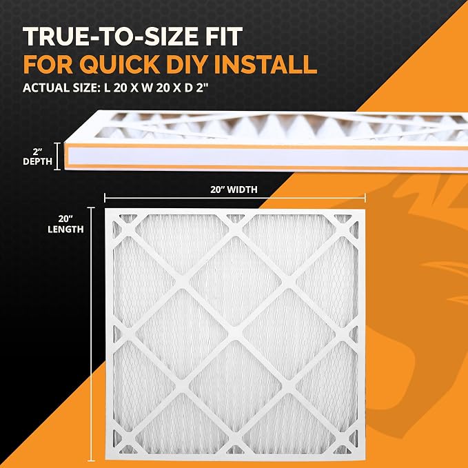 Tiger Tough 20x20x2 Air Filter MERV 8 MPR 600-800, High-Performance Pleated - Image 2
