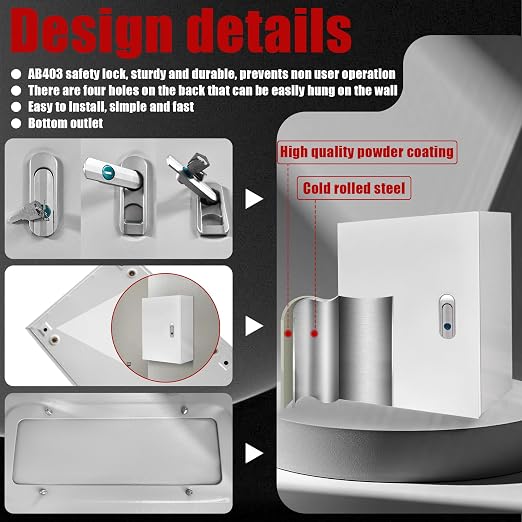 Electrical Box 20 x 16 x 8 Inch Indoor Outdoor Electrical Enclosure Box Steel - Image 5