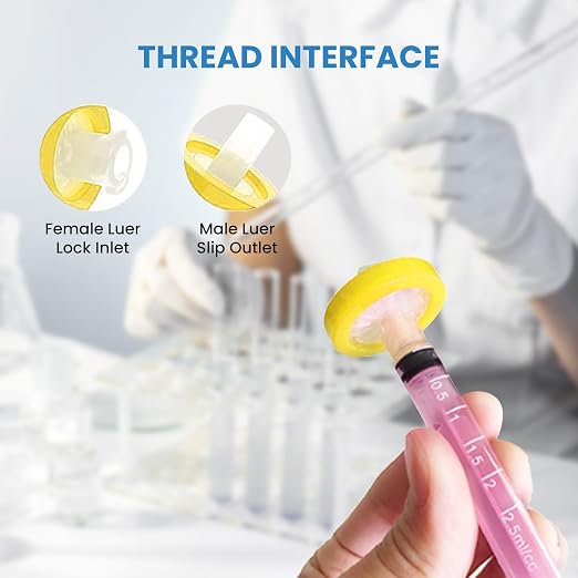 Nylon Membrane Syringe Filter 25mm Diameter 0.22um Pore Size Syringe Lab Filter - Image 4
