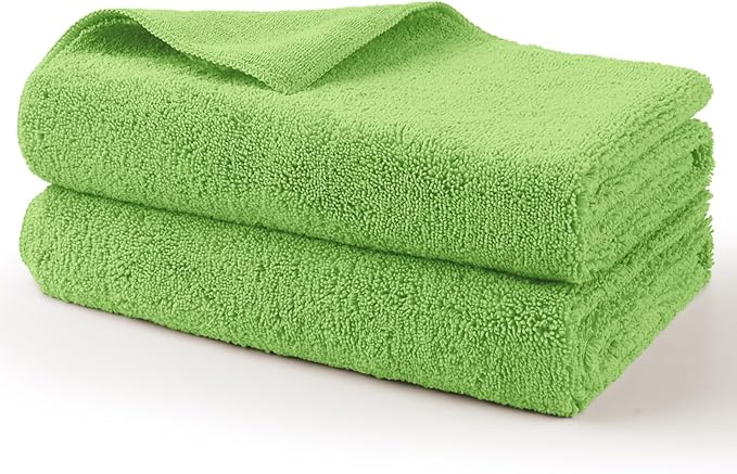 HOMEXCEL Professional Large Microfiber Car Drying Towels 2 Pack-31" x 24", Lint Free, Scratch Free, Highly Absorbent Drying Towel for Cars, SUVs, RVs, Trucks, and Boats, Dark Green