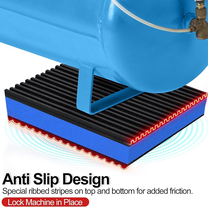 8 Pack Anti Vibration Pads for Washing Machine 4"x4"x7/8", Sound Isolation - Image 4