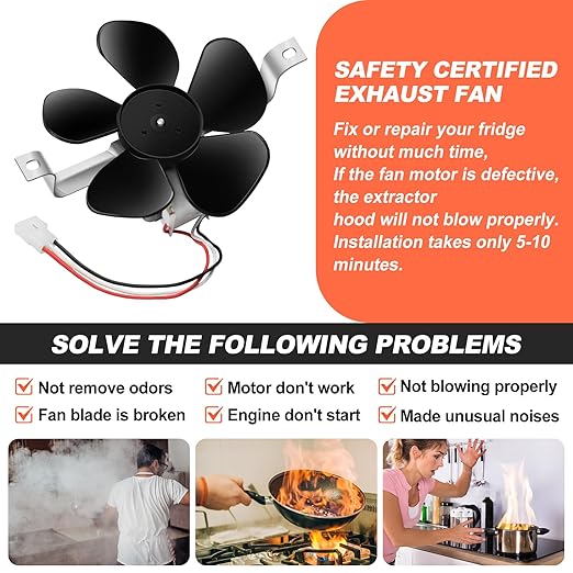 S97012248 97012248 Range Hood Fan Motor Compatible - Image 2