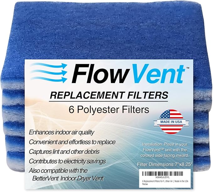Indoor Dryer Vent Filters | Dual Filter Lint Trap by FlowVent