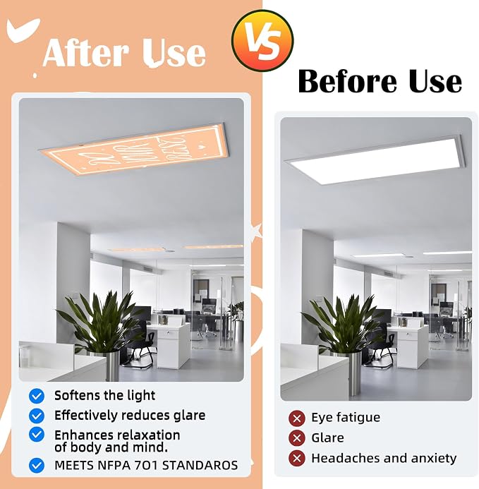 Fluorescent Light Covers -1PCS 4x2 Feet Classroom Covers - Image 4