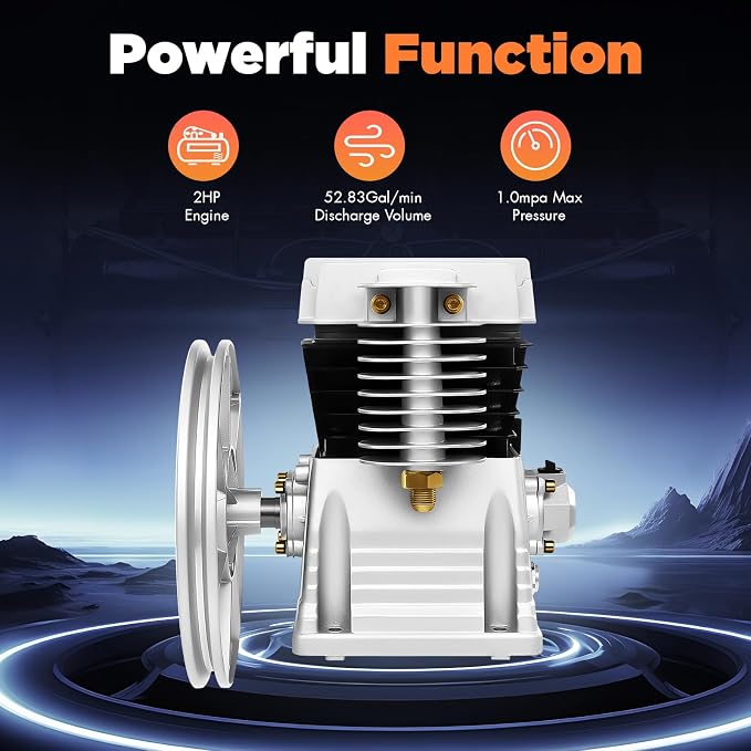 2HP Air Compressor Pump, Air Compressor Pump Head - Image 2
