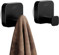 TAILI Thickened 304 Stainless Steel Bathroom Suction Hook for Towel, Loofah, Bathrobe, Patented Strong Suction Cup Holder, Damage-Free Hanging Glass Shower Wall Hook, Hold Up to 11 Lbs, 2 Pack, Black