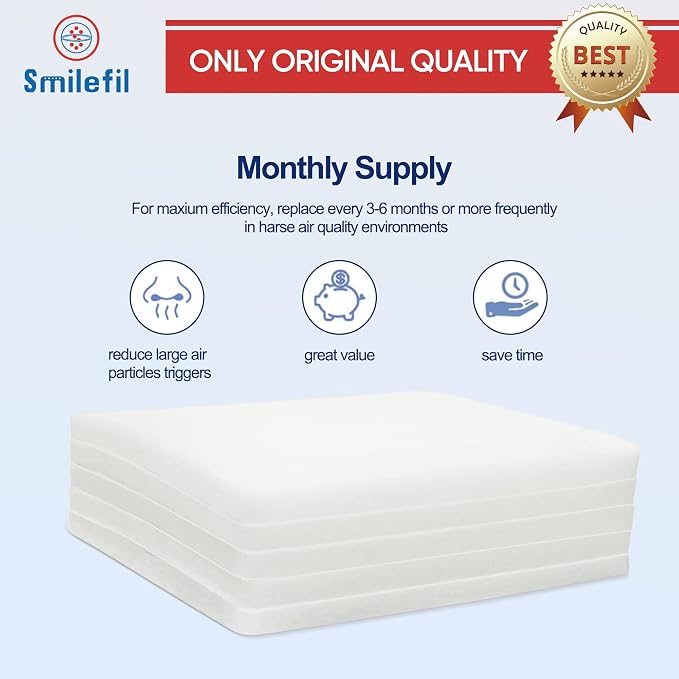 Smilfil 5 Pack PF40 Replacement Pre-Filter Pads Compatible - Image 8