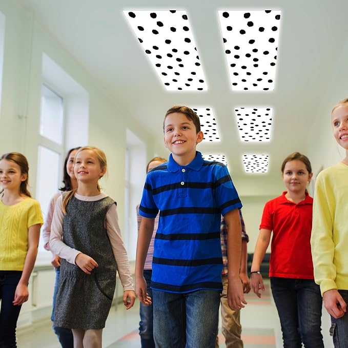 6Pcs Classroom Light Covers for Fluorescent Lights, Magnetic 2x4 FT Ceiling - Image 6