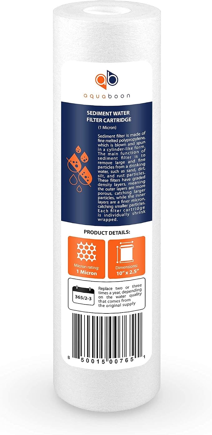 Aquaboon 1 Micron Whole House Sediment Filter 10 x 2.5 - Image 8