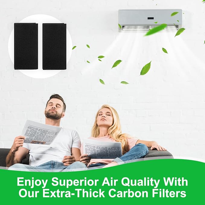 Threlaco 8 Pcs Activated Carbon Filter Cut-to-fit Carbon Filter Sheet - Image 7