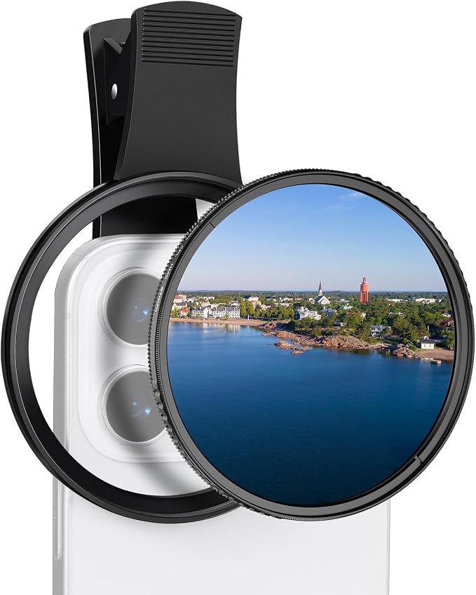 K&F CONCEPT 67mm Clip-on CPL Phone Camera Lens Filter Kit, Circular Polarizer by KFCONCEPT