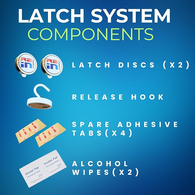 Reinvent Latch System HVAC Air Return Grille Latch Replacement Kit | Ladder - Image 4