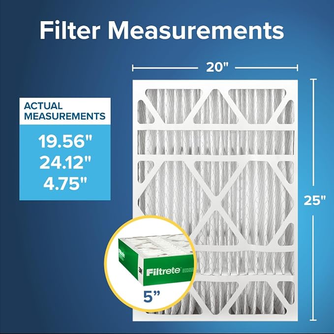 Filtrete 20x25x5 AC Furnace Air Filter, MPR 700, MERV 8, Fits Trion Air Bear & - Image 2