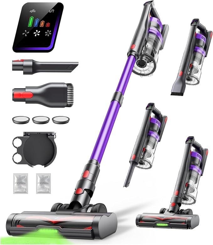 Cordless Vacuum Cleaner 650W 55KPA Powerful Suction 70 Mins Stick Handheld by Powerffy