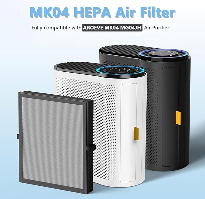 MK04 Air Filter Replacement for AROEVE MK04 Premium Filter for Dust Pet Dander - Image 2