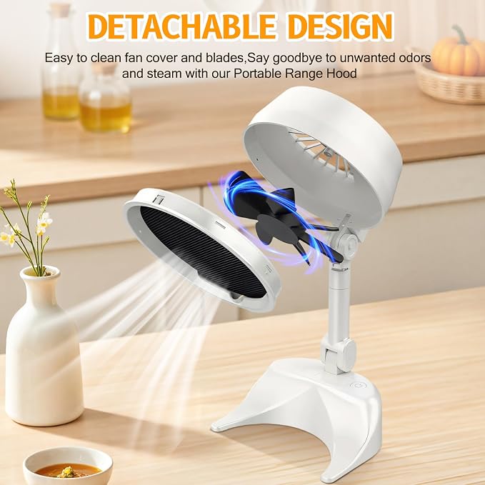 Foldable Air Purifier with 3 Replaceable Filters, 2 in 1 Desktop Electric Smoke - Image 3