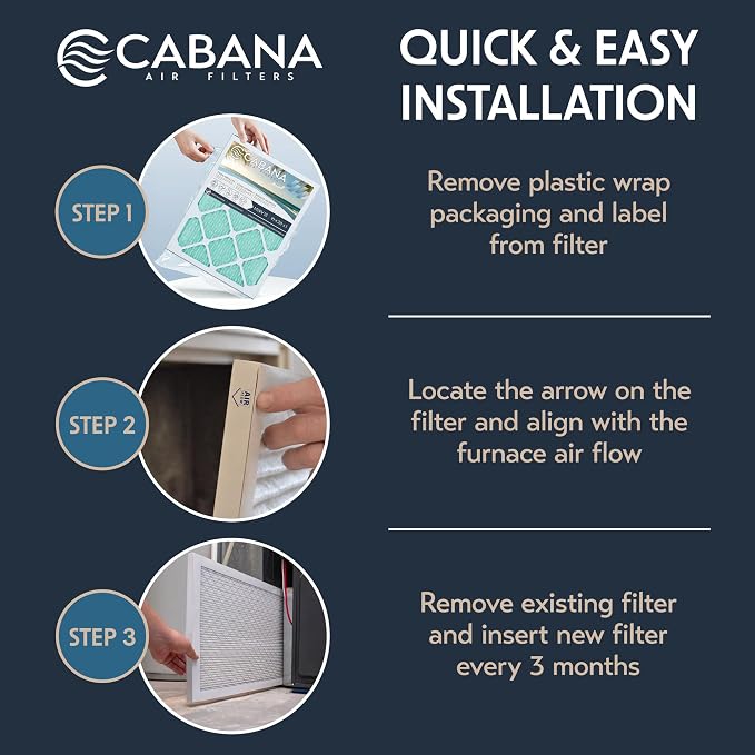 Cabana Filters 6-Pack 16x20x1 MERV 13 AC Furnace Air Filter - Image 3
